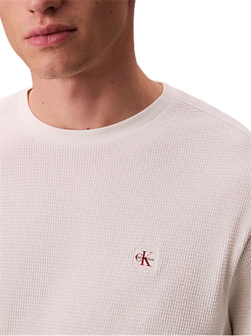 T-shirt manica lunga in cotone Calvin Klein Jeans | LV040EM217YAS